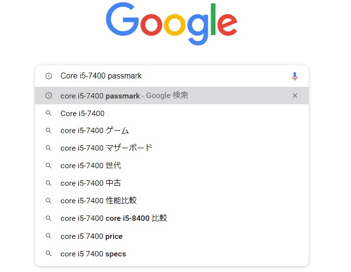 PassMark 検索 01