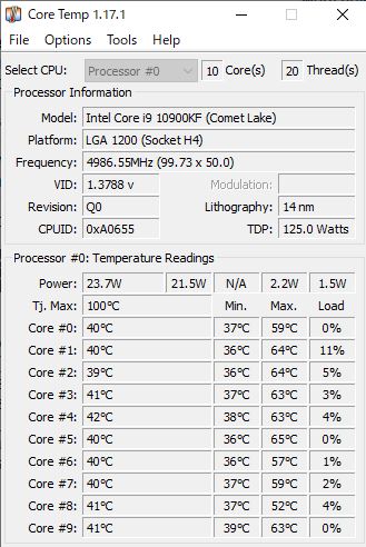 CPUの温度の確認方法